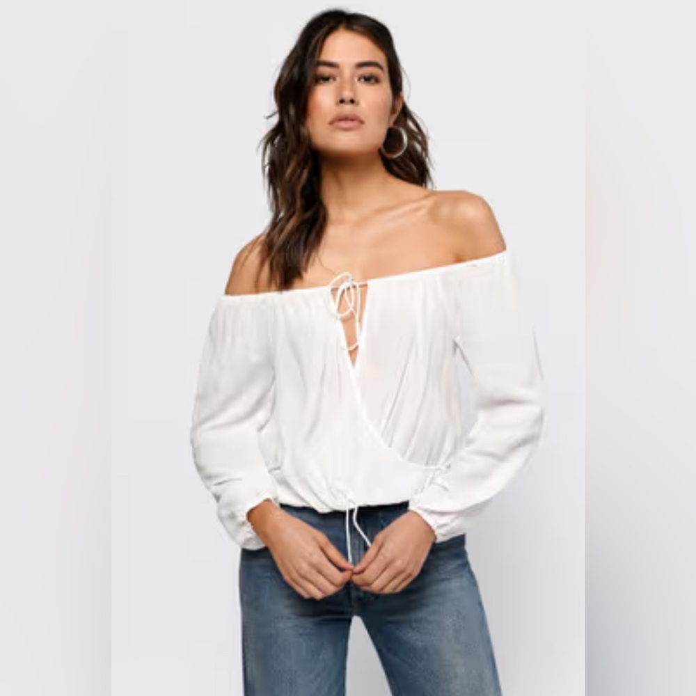 Chic Off-Shoulder White Blouse for Women